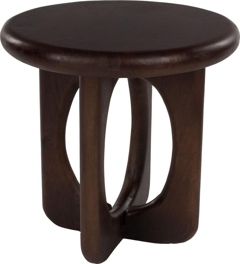 Housecraft living Jani Bijzettafel Rond 40 cm Mangohout Bruin donker