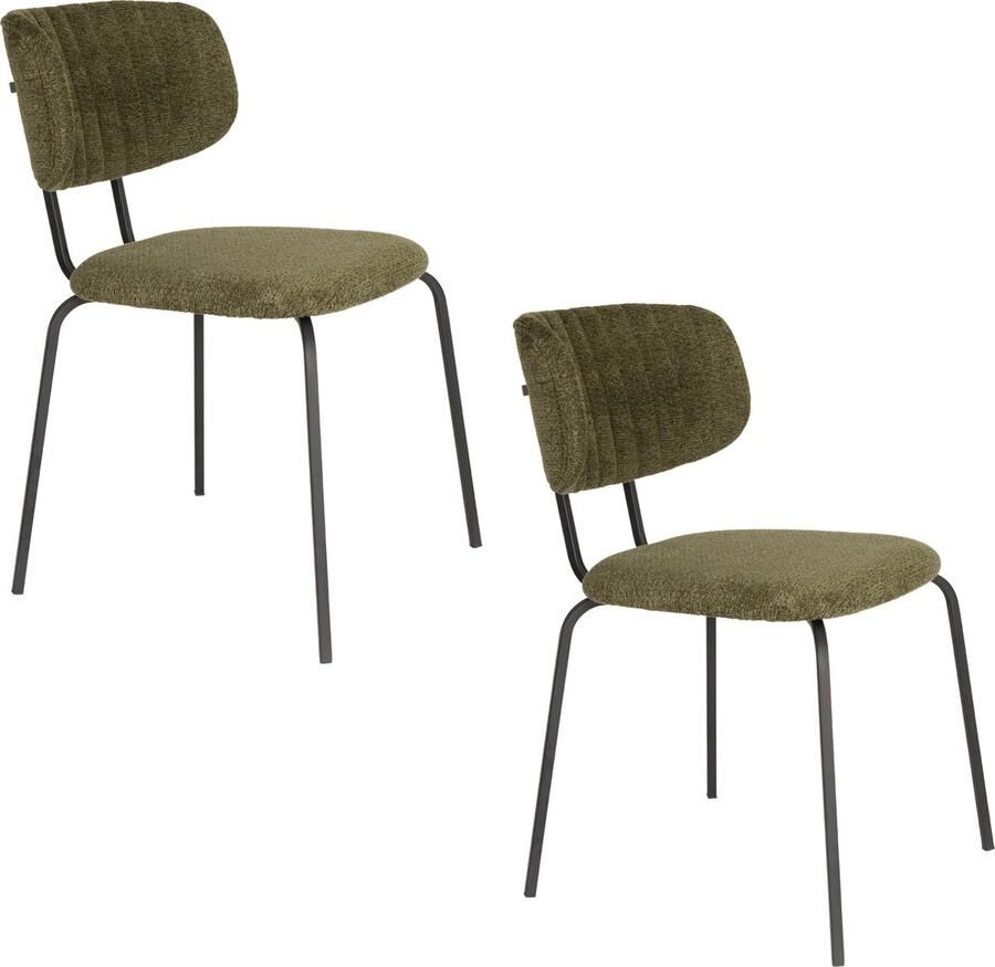Housecraft Living Housecraft Jaze Eetkamerstoelen Groen Set van 2