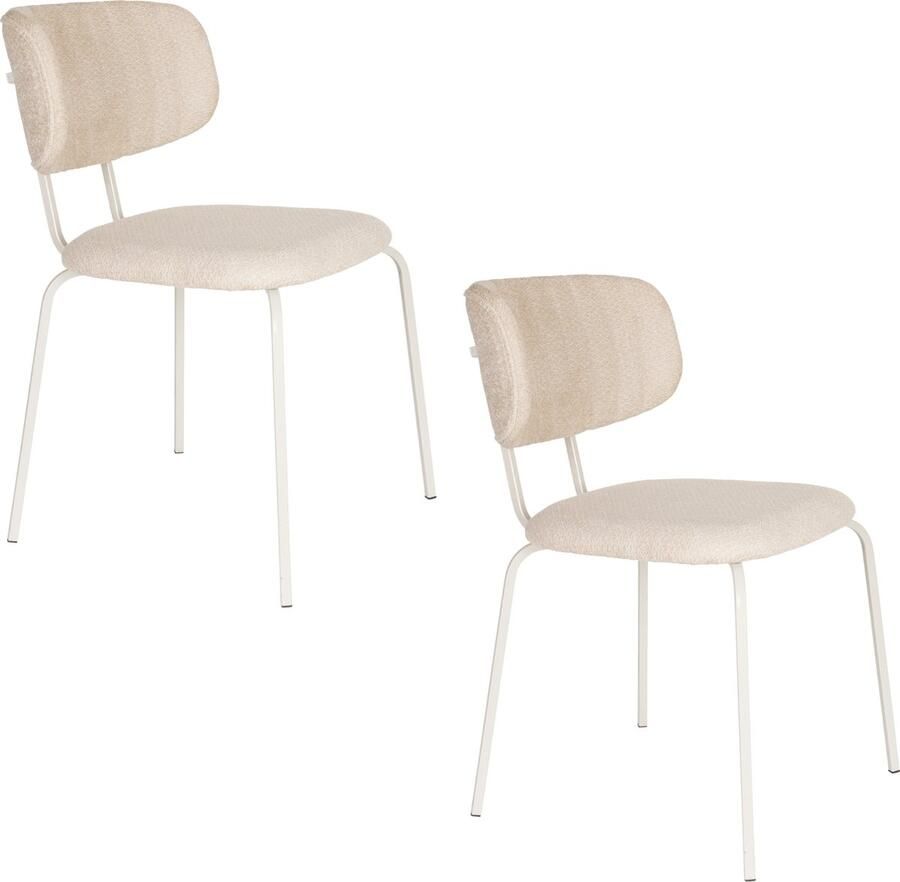 Housecraft Living Housecraft Jaze Eetkamerstoelen Off-White Gebroken wit Set van 2