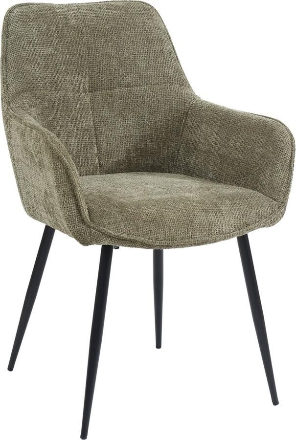 Housecraft Living Housecraft Jez Eetkamerstoelen armleuning Groen Set van 2 - Foto 2