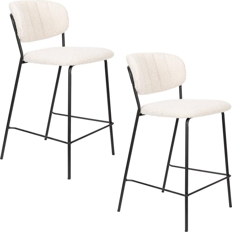 Housecraft Living Housecraft Jolien Kruk Zwart Bouclé Set van 2