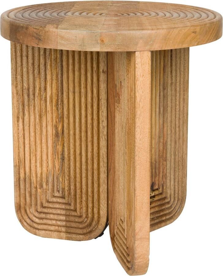 Housecraft living Feliz Lifestyle Maeze Bijzettafel Hout Rond 40 cm Bruin