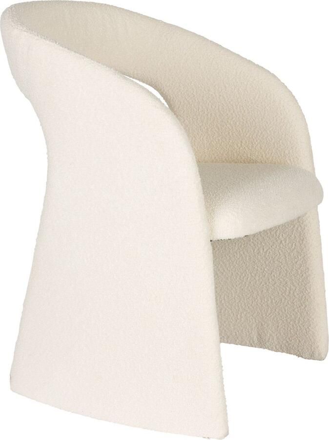 Housecraft Living Housecraft Maire Stoel Eetkamerstoel Bouclé Off-White Beige - Foto 2