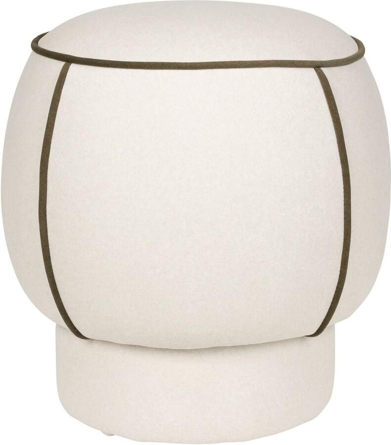 Housecraft Living Marina Poef Rond 45 cm Wit