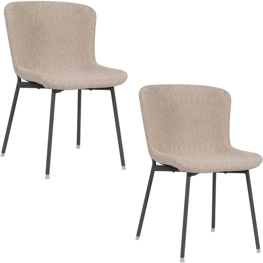 Housecraft living Maryan Eetkamerstoelen Off White Gebroken wit Set van 2