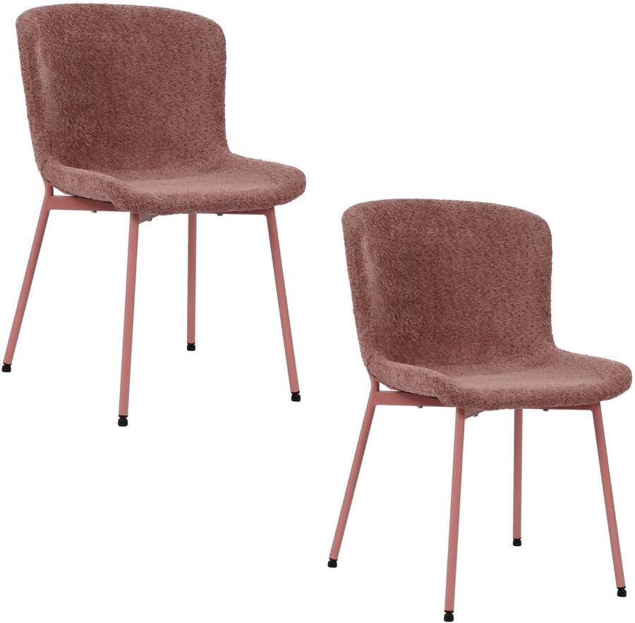 Housecraft living Maryan Eetkamerstoelen Roze Set van 2