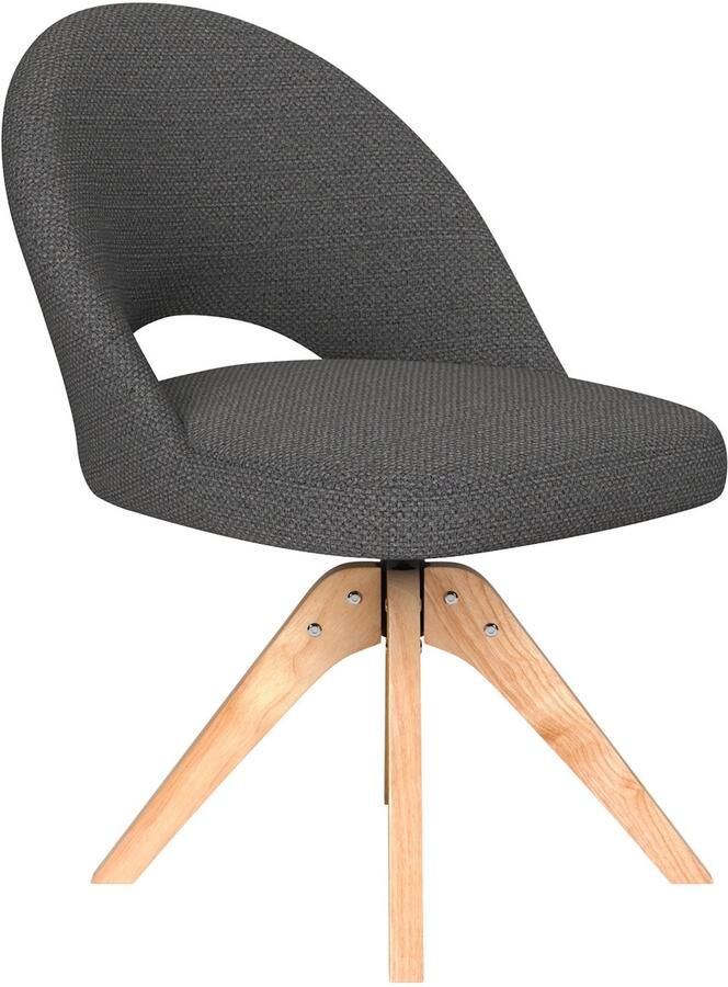 Housecraft Living Mick Eetkamerstoel Draaibaar Hout Grijs