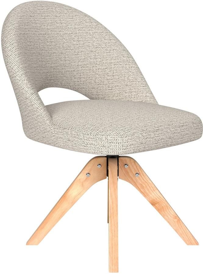 Housecraft living Mick Eetkamerstoel Draaibaar Hout Off-White Beige