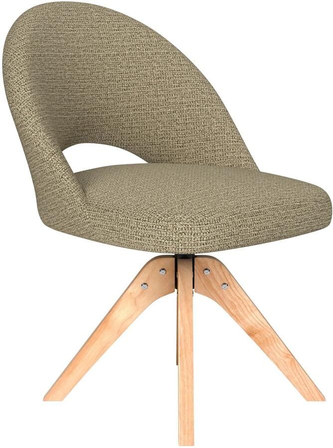 Housecraft living Mick Eetkamerstoel Draaibaar Hout Pistache groen