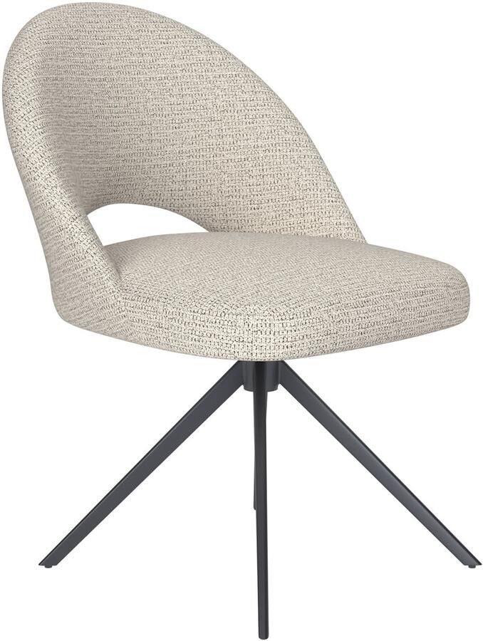 Housecraft Living Giga Meubel Eetkamerstoel Grijs|Naturel Draaibaar Mick