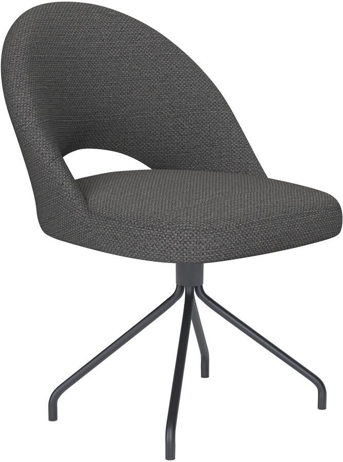 Housecraft Living Mick Eetkamerstoel Draaibaar Metaal Spider Grijs