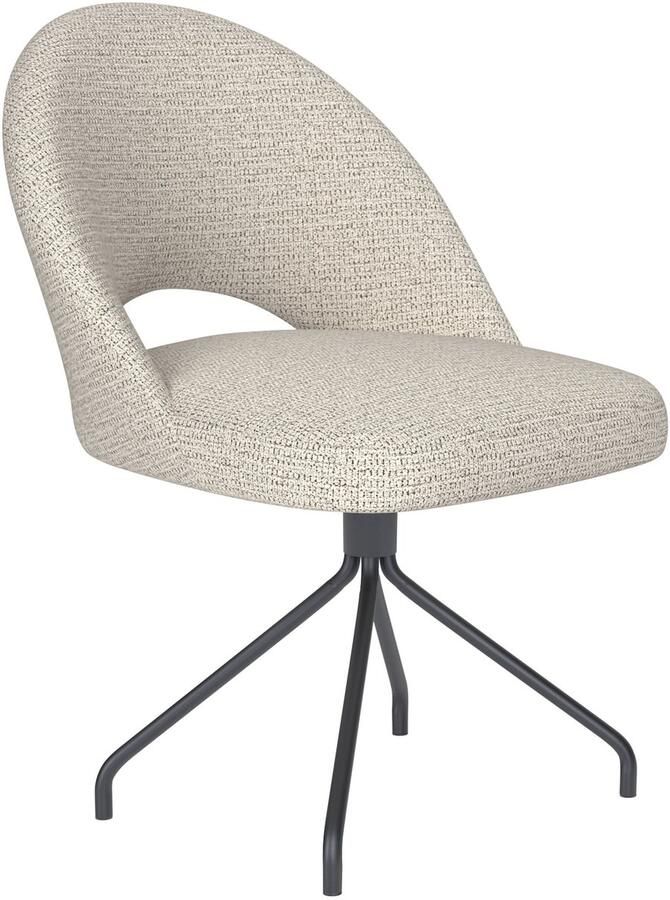 Housecraft living Mick Eetkamerstoel Draaibaar Metaal Spider Off-White Beige