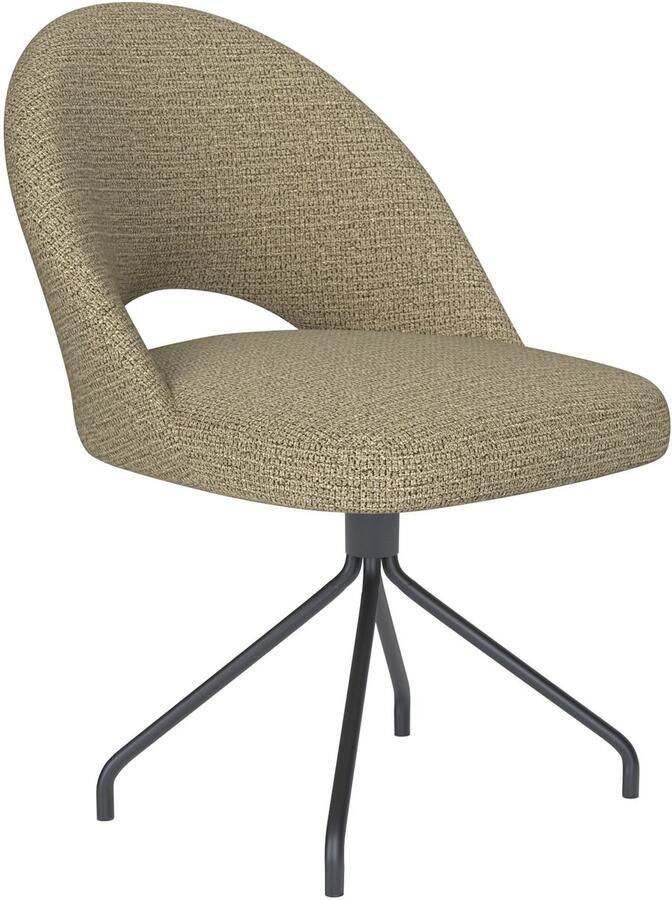 Housecraft living Mick Eetkamerstoel Draaibaar Metaal Spider Pistache groen