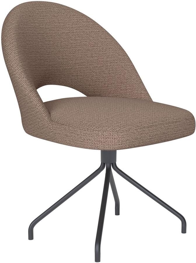 Housecraft living Mick Eetkamerstoel Draaibaar Metaal Spider Taupe