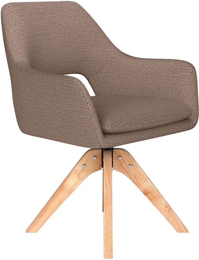 Housecraft living Mos Eetkamerstoel Draaibaar Hout Taupe