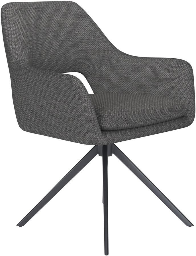 Housecraft living Mos Eetkamerstoel Draaibaar Metaal Grijs