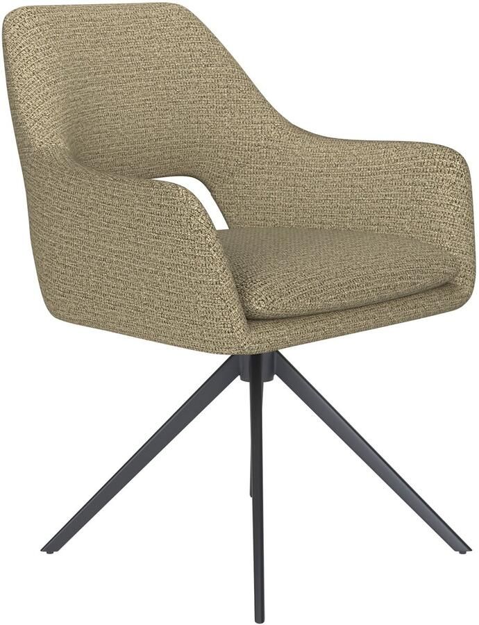 Housecraft living Mos Eetkamerstoel Draaibaar Metaal Pistache groen