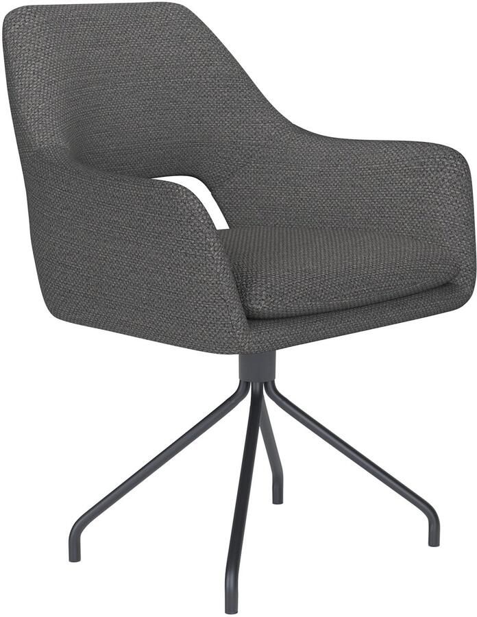 Housecraft living Mos Eetkamerstoel Draaibaar Metaal Spider Grijs