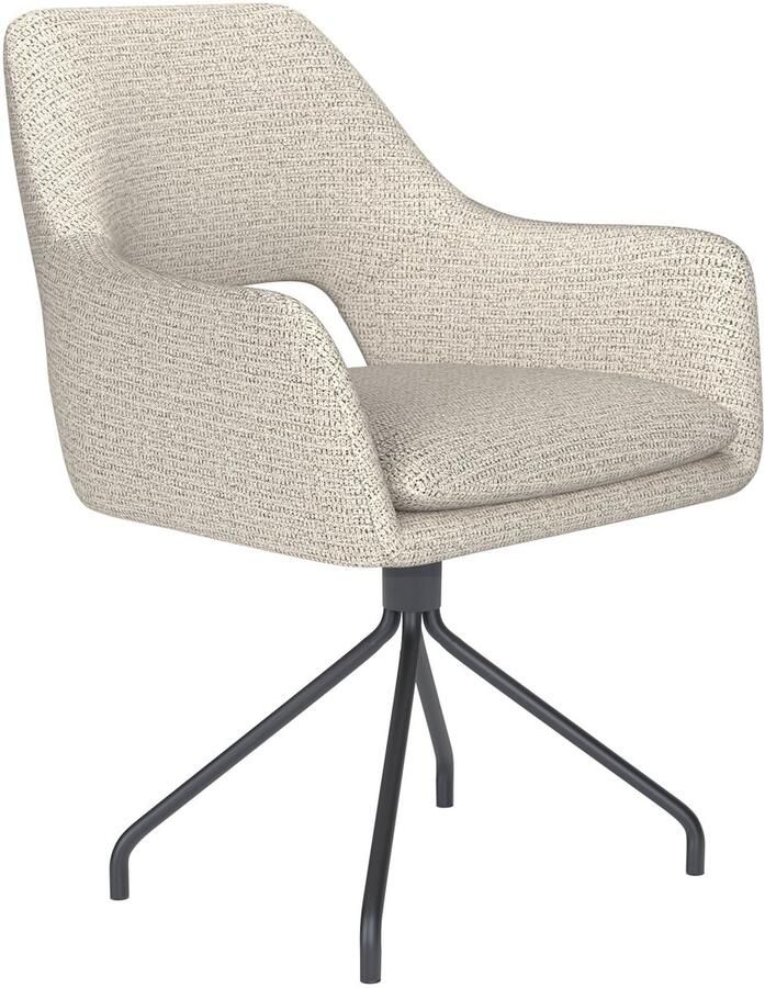 Housecraft living Mos Eetkamerstoel Draaibaar Metaal Spider Off-White Beige