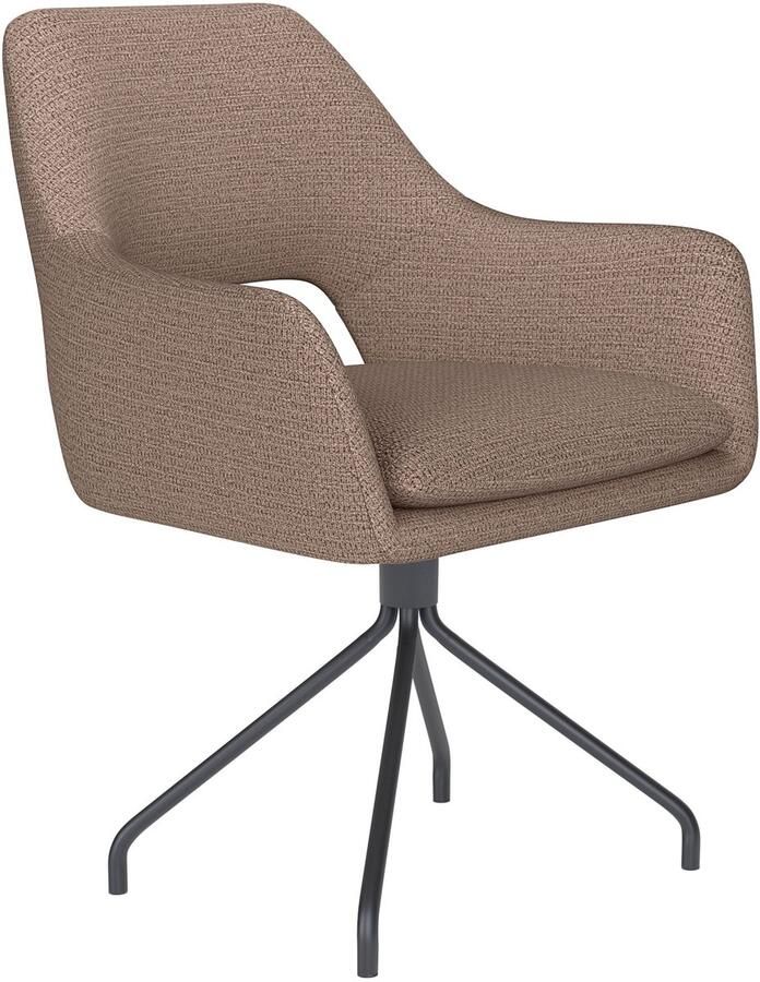 Housecraft living Mos Eetkamerstoel Draaibaar Metaal Spider Taupe