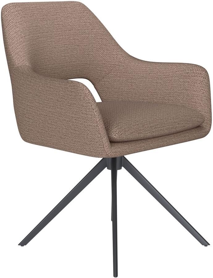 Housecraft Living Mos Eetkamerstoel Draaibaar Metaal Taupe