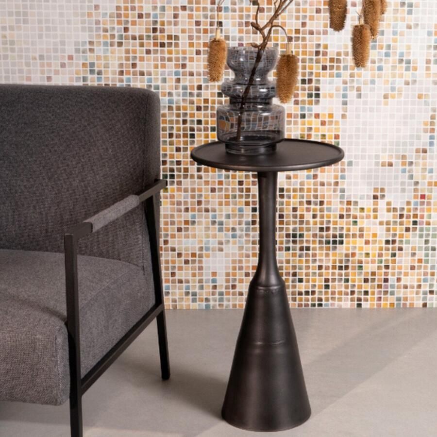 Housecraft Living Housecraft Noah Bijzettafel Rond Metaal 35x 35 cm Zwart - Foto 2