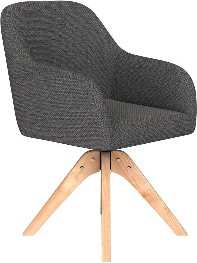 Housecraft living Otis Eetkamerstoel Draaibaar Hout Grijs