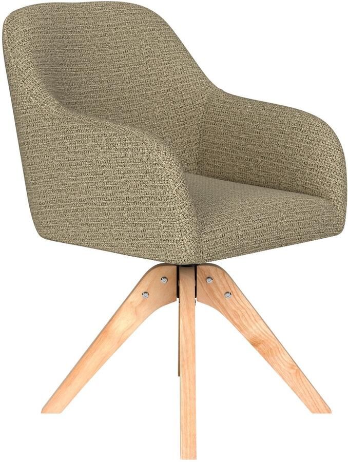 Housecraft living Otis Eetkamerstoel Draaibaar Hout Pistache groen