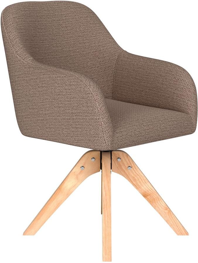 Housecraft Living Otis Eetkamerstoel Draaibaar Hout Taupe