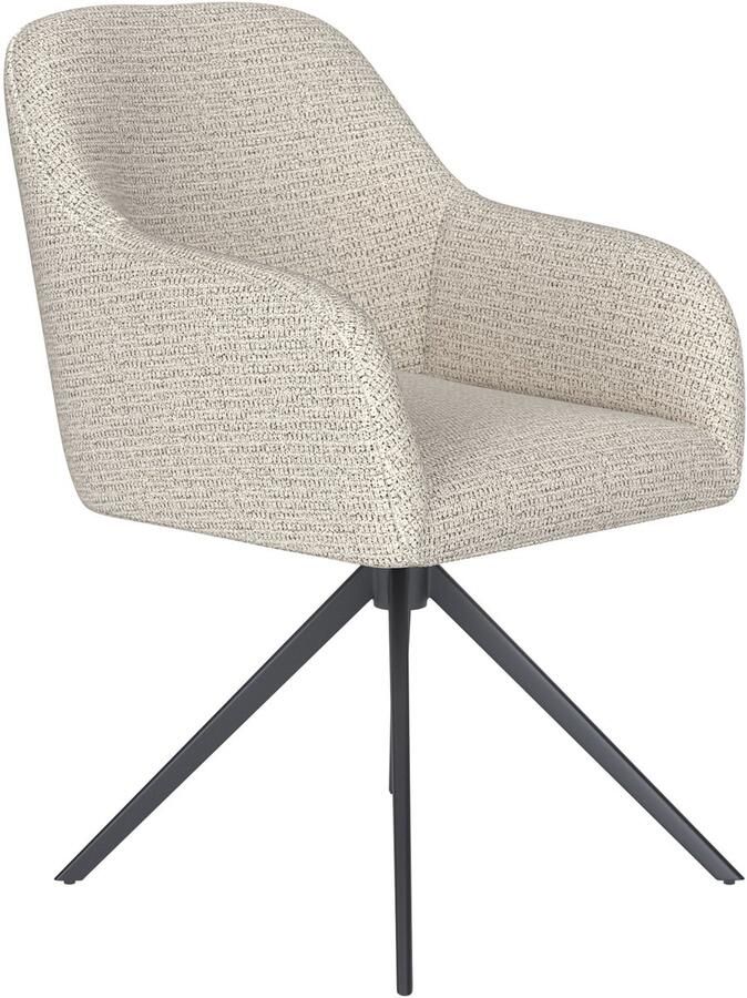 Housecraft Living Giga Meubel Eetkamerstoel Grijs|Naturel Draaibaar Otis