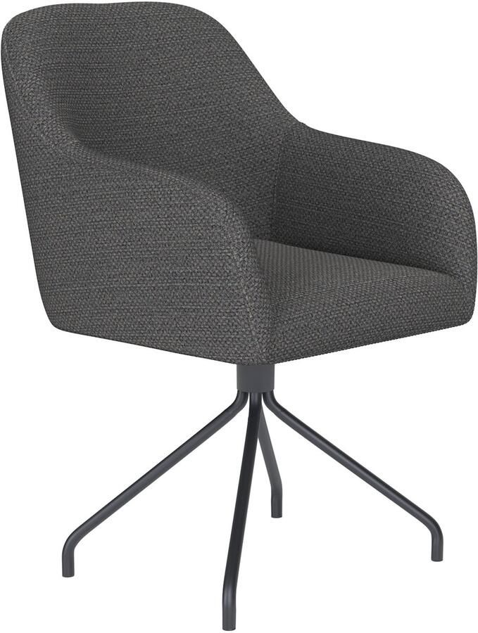 Housecraft Living Otis Eetkamerstoel Draaibaar Metaal Spider Grijs