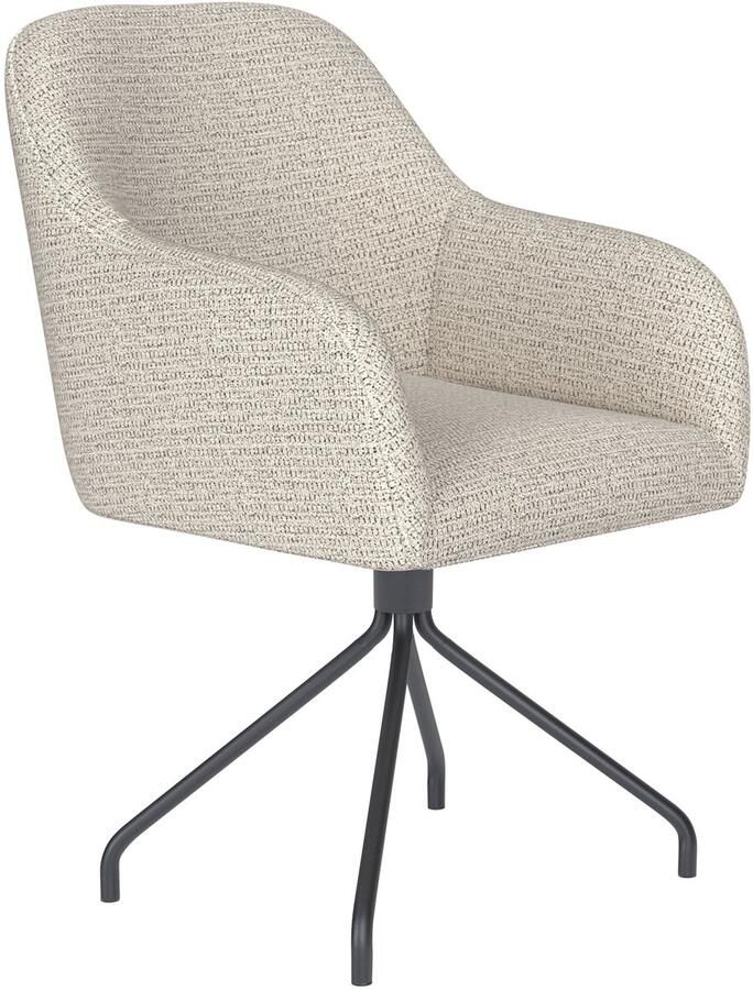 Housecraft living Otis Eetkamerstoel Draaibaar Metaal Spider Off-White Beige