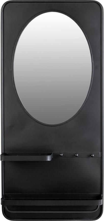 Housecraft living Pascal Spiegel Wandplank L Zwart}