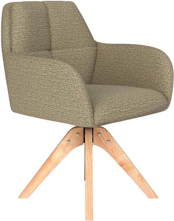 Housecraft Living Pete Eetkamerstoel Draaibaar Hout Pistache groen