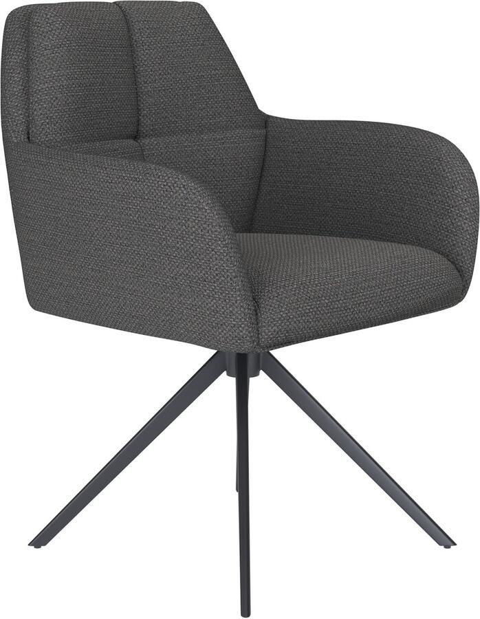 Housecraft living Pete Eetkamerstoel Draaibaar Metaal Grijs