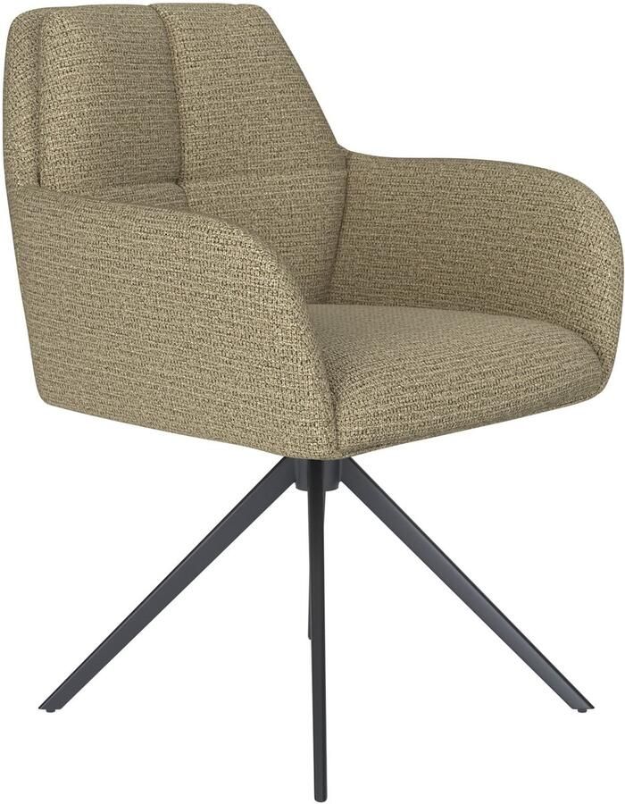 Housecraft living Pete Eetkamerstoel Draaibaar Metaal Pistache groen