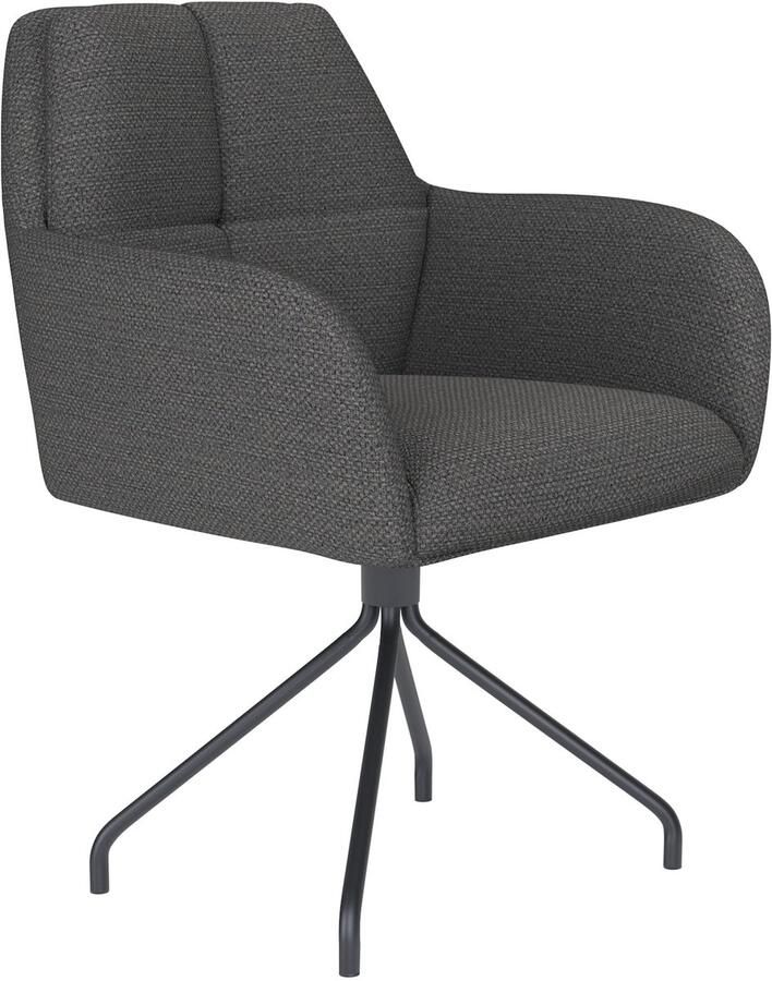 Housecraft living Pete Eetkamerstoel Draaibaar Metaal Spider Grijs