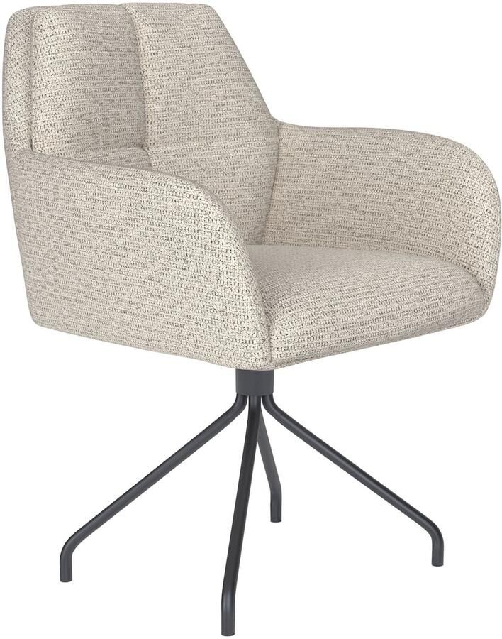 Housecraft living Pete Eetkamerstoel Draaibaar Metaal Spider Off-White Beige