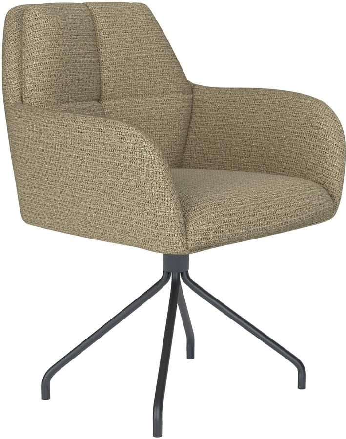 Housecraft living Pete Eetkamerstoel Draaibaar Metaal Spider Pistache groen