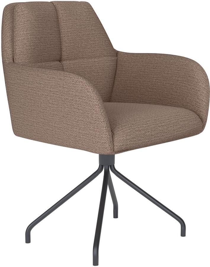 Housecraft living Pete Eetkamerstoel Draaibaar Metaal Spider Taupe