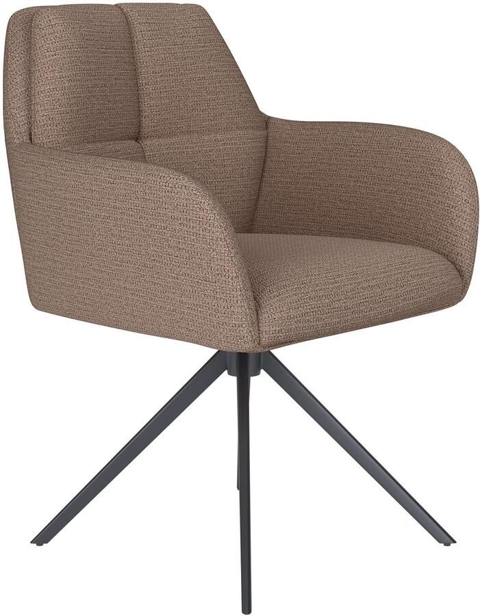 Housecraft living Pete Eetkamerstoel Draaibaar Metaal Taupe