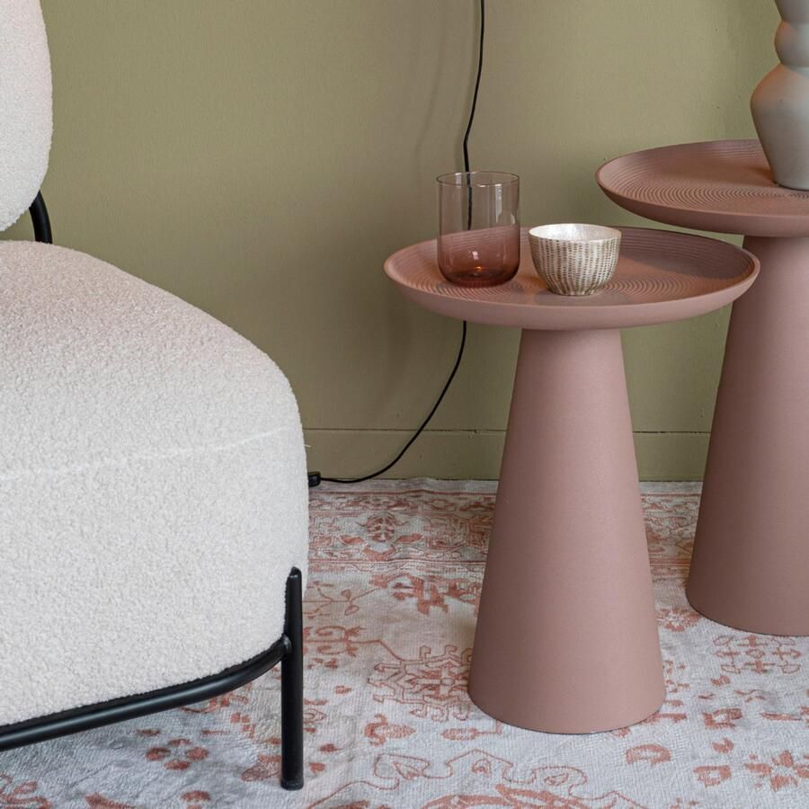 Housecraft Living Housecraft Ringar Bijzettafel Rond Metaal 34 5x34 5 cm (M) Roze - Foto 2