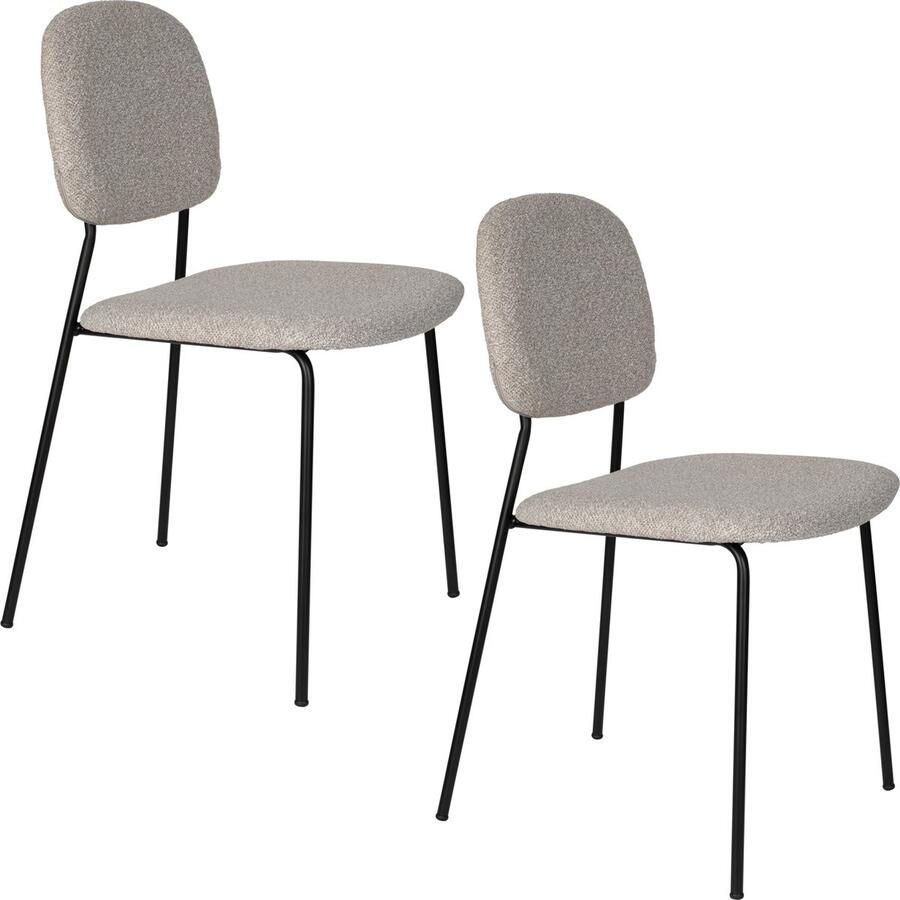 Housecraft Living Housecraft Roos Eetkamerstoelen Licht Beige Set van 2