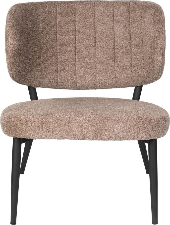 Housecraft living Sanne Loungestoelen Fauteuil Bruin Set van 2