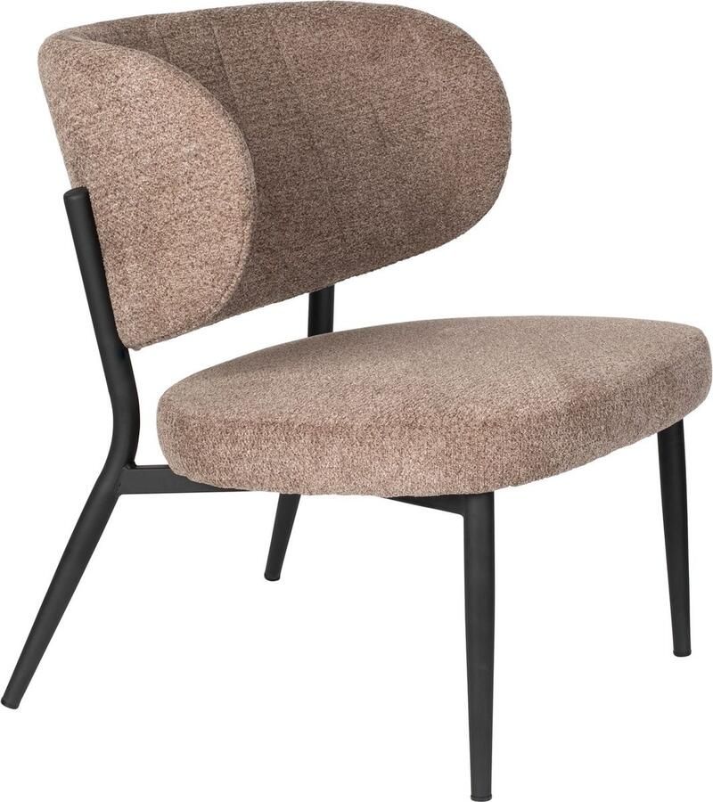 Housecraft living Sanne Loungestoelen Fauteuil Bruin Set van 2 - Foto 2