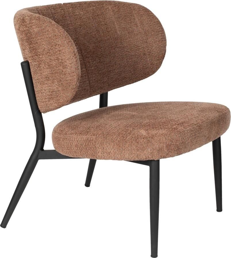 Housecraft living Feliz Lifestyle Sanne Loungestoelen Fauteuil Oranje Grijs Set van 2 - Foto 3
