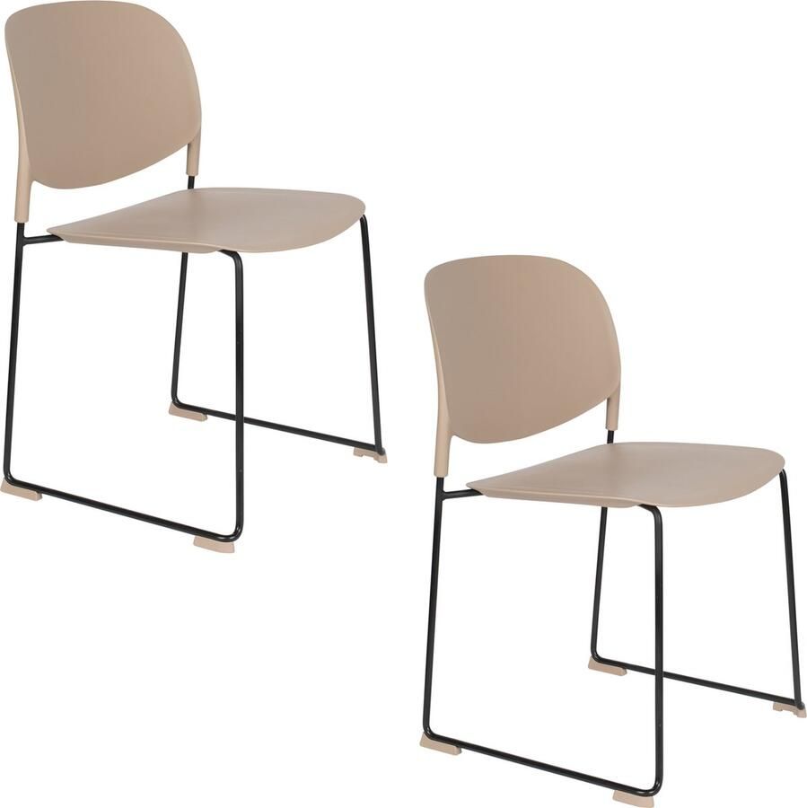 Housecraft Living Housecraft Stacks Stapelbare Stoelen Eetkamerstoelen Roze Set van 4