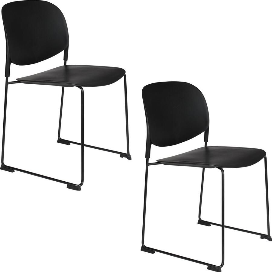 Housecraft Living Housecraft Stacks Stapelbare Stoelen Eetkamerstoelen Zwart Set van 4