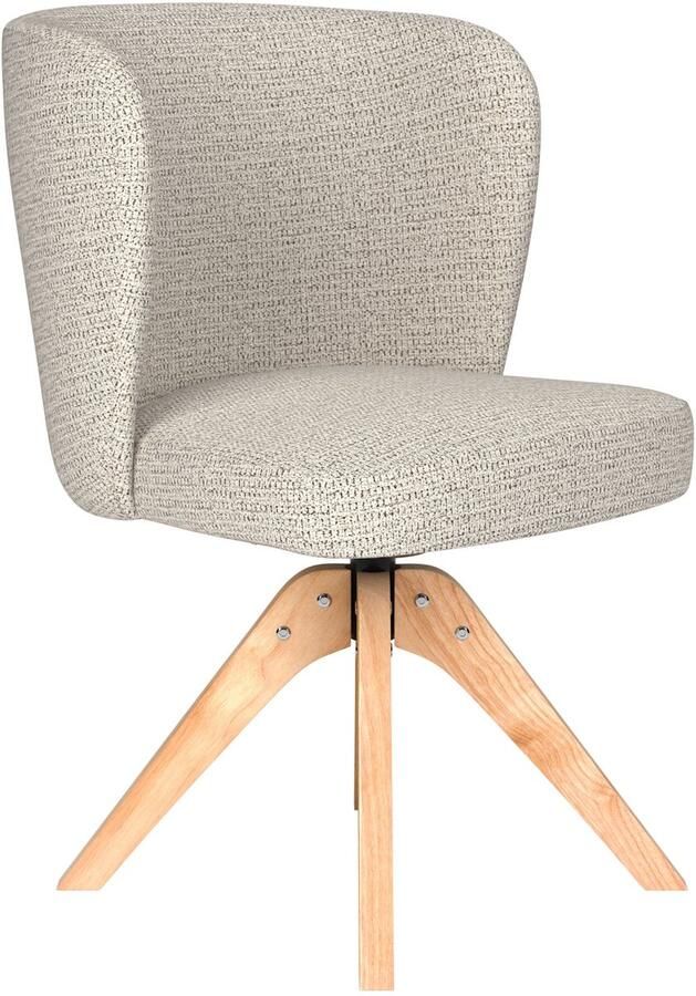 Housecraft Living Stan Eetkamerstoel Draaibaar Hout Off-White Beige