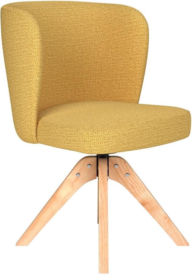 Housecraft living Stan Eetkamerstoel Draaibaar Hout Okergeel Geel